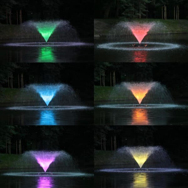 Tiigipurskkaev värviliste tuledega ja puldiga - RGB600FJ